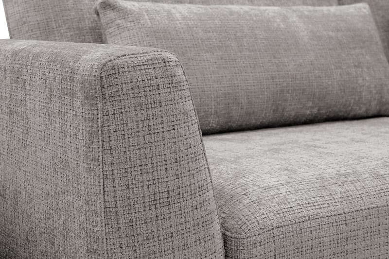 Florenz 3-seters Sofa med Divan Høyre - Lysegrå - Møbler - Sofaer - Sofaer med sjeselong - 3 seters sofa med divan