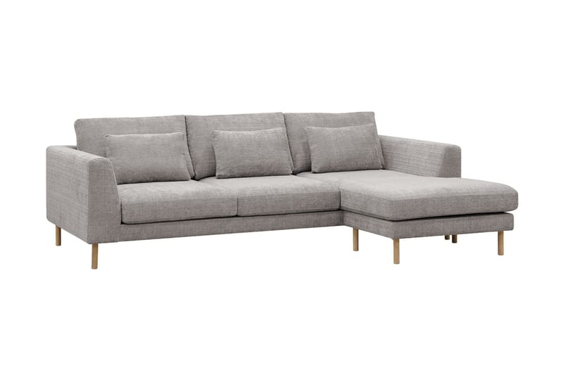 Florenz 3-seters Sofa med Divan Høyre - Lysegrå - Møbler - Sofaer - Sofaer med sjeselong - 3 seters sofa med divan
