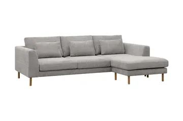 Florenz 3-seters Sofa med Divan Høyre - Lysegrå - Møbler - Sofaer - Sofaer med sjeselong - 3 seters sofa med divan