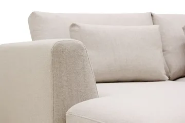 Florenz 3-seters Venstrevendt L-formet Sjeselongsofa i Stoff - Beige - Møbler - Sofaer - Sofaer med sjeselong - 3 seters sofa med divan