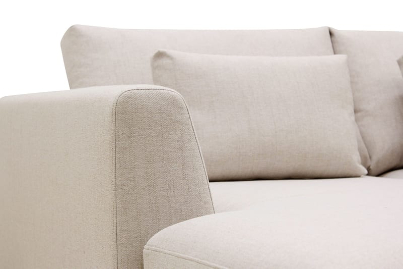 Florenz 3-seters Venstrevendt L-formet Sjeselongsofa i Stoff - Beige - Møbler - Sofaer - Sofaer med sjeselong - 3 seters sofa med divan