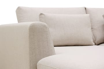 Florenz 3-seters Venstrevendt L-formet Sjeselongsofa i Stoff - Beige - Møbler - Sofaer - Sofaer med sjeselong - 3 seters sofa med divan