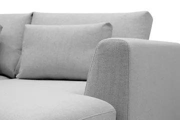 Florenz 3-seters Venstrevendt L-formet Sjeselongsofa i Stoff - Lysegrå - Møbler - Sofaer - Sofaer med sjeselong - 3 seters sofa med divan
