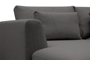 Florenz 3-seters Venstrevendt L-formet Sjeselongsofa i Stoff - Mørk grå - Møbler - Sofaer - Sofaer med sjeselong - 3 seters sofa med divan