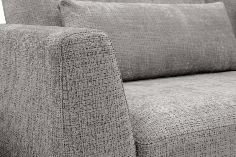 Florenz 4-seters Høyrevendt L-formet Sjeselongsofa i Chenille - Lys grå - Møbler - Sofaer - Sofaer med sjeselong - 4 seters sofa med divan