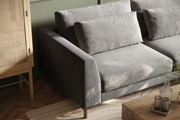 Florenz 4-seters Høyrevendt L-formet Sjeselongsofa i Chenille - Lys grå - Møbler - Sofaer - Sofaer med sjeselong - 4 seters sofa med divan