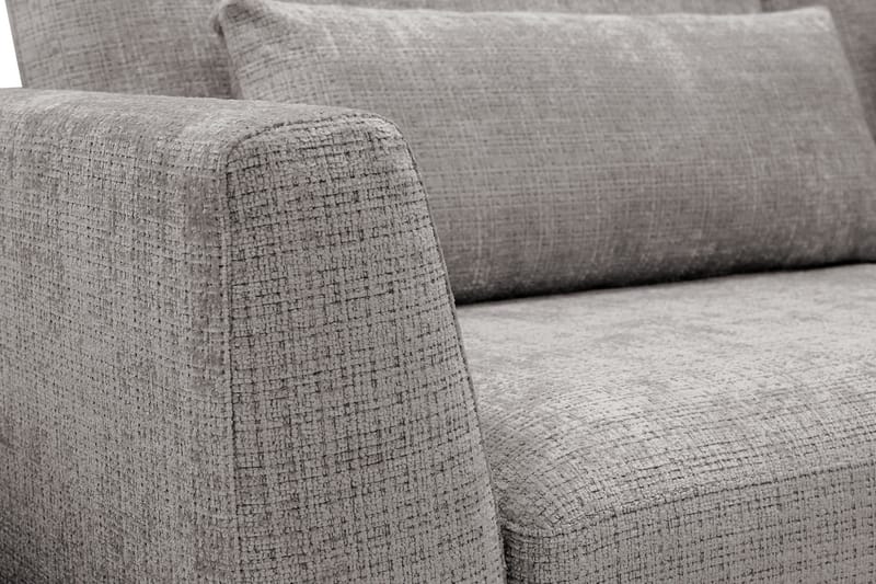Florenz 4-seters Høyrevendt L-formet Sjeselongsofa i Chenille - Lys grå - Møbler - Sofaer - Sofaer med sjeselong - 4 seters sofa med divan