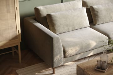 Florenz 4-seters Høyrevendt L-formet Sjeselongsofa i Stoff - Grå / Beige - Møbler - Sofaer - Sofaer med sjeselong - 4 seters sofa med divan