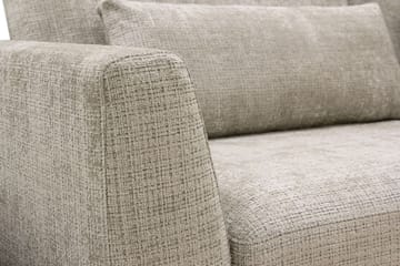 Florenz 4-seters Høyrevendt L-formet Sjeselongsofa i Stoff - Grå / Beige - Møbler - Sofaer - Sofaer med sjeselong - 4 seters sofa med divan