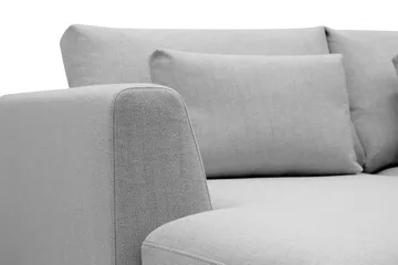 Florenz 4-seters Høyrevendt L-formet Sjeselongsofa i Stoff - Lys grå - Møbler - Sofaer - Sofaer med sjeselong - 4 seters sofa med divan