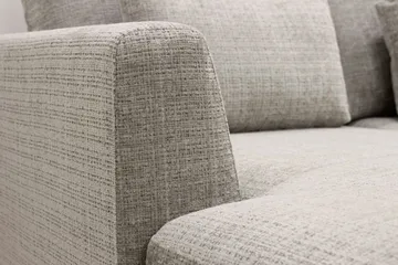 Florenz 4-seters Høyrevendt U-formet Sofa med Divan og Sjeselong i Chenille - Grå / Beige - Møbler - Sofaer - Sofaer med sjeselong - 4 seters sofa med divan