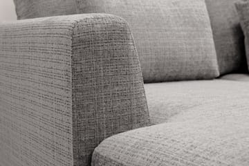 Florenz 4-seters Høyrevendt U-formet Sofa med Divan og Sjeselong i Chenille - Lys grå - Møbler - Sofaer - Sofaer med sjeselong - 4 seters sofa med divan