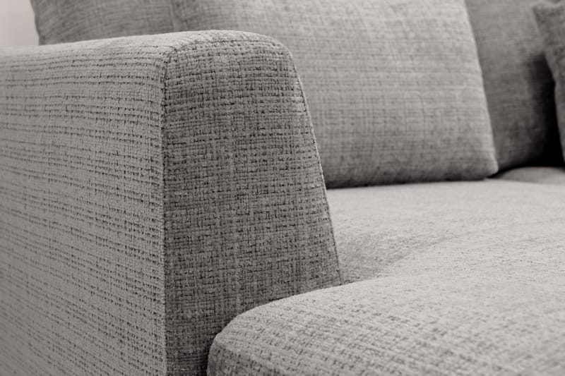Florenz 4-seters Høyrevendt U-formet Sofa med Divan og Sjeselong i Chenille - Lys grå - Møbler - Sofaer - Sofaer med sjeselong - 4 seters sofa med divan