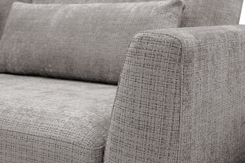 Florenz 4-seters Venstrevendt L-formet Sjeselongsofa i Chenille - Lys grå - Møbler - Sofaer - Sofaer med sjeselong - 4 seters sofa med divan