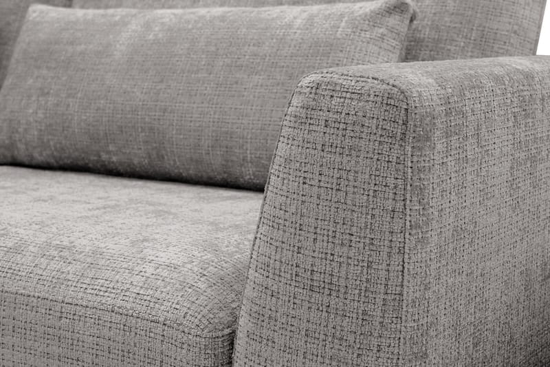 Florenz 4-seters Venstrevendt L-formet Sjeselongsofa i Chenille - Lys grå - Møbler - Sofaer - Sofaer med sjeselong - 4 seters sofa med divan