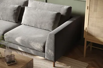 Florenz 4-seters Venstrevendt L-formet Sjeselongsofa i Chenille - Lysegrå - Møbler - Sofaer - Sofaer med sjeselong - 4 seters sofa med divan