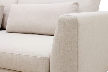 Florenz 4-seters Venstrevendt L-formet Sjeselongsofa i Stoff - Beige - Møbler - Sofaer - Sofaer med sjeselong - 4 seters sofa med divan
