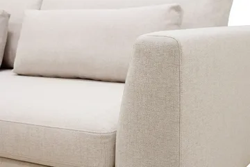 Florenz 4-seters Venstrevendt L-formet Sjeselongsofa i Stoff - Beige - Møbler - Sofaer - Sofaer med sjeselong - 4 seters sofa med divan