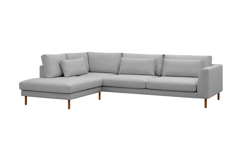 Florenz 4-seters Venstrevendt L-formet Sjeselongsofa i Stoff - Lys grå - Møbler - Sofaer - Sofaer med sjeselong - 4 seters sofa med divan