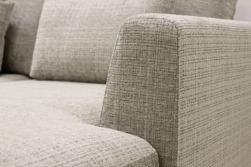Florenz 4-seters Venstrevendt U-formet Sofa med Divan og Sjeselong i Chenille - Grå / Beige - Møbler - Sofaer - Sofaer med sjeselong - 4 seters sofa med divan