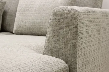 Florenz 4-seters Venstrevendt U-formet Sofa med Divan og Sjeselong i Chenille - Grå/Beige - Møbler - Sofaer - Sofaer med sjeselong - 4 seters sofa med divan