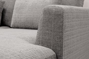 Florenz 4-seters Venstrevendt U-formet Sofa med Divan og Sjeselong i Chenille - Lys grå - Møbler - Sofaer - Sofaer med sjeselong - 4 seters sofa med divan