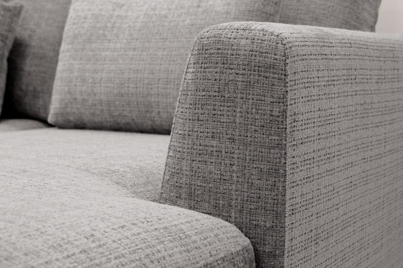 Florenz 4-seters Venstrevendt U-formet Sofa med Divan og Sjeselong i Chenille - Lys grå - Møbler - Sofaer - Sofaer med sjeselong - 4 seters sofa med divan