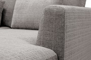 Florenz 4-seters Venstrevendt U-formet Sofa med Divan og Sjeselong i Chenille - Lys grå - Møbler - Sofaer - Sofaer med sjeselong - 4 seters sofa med divan