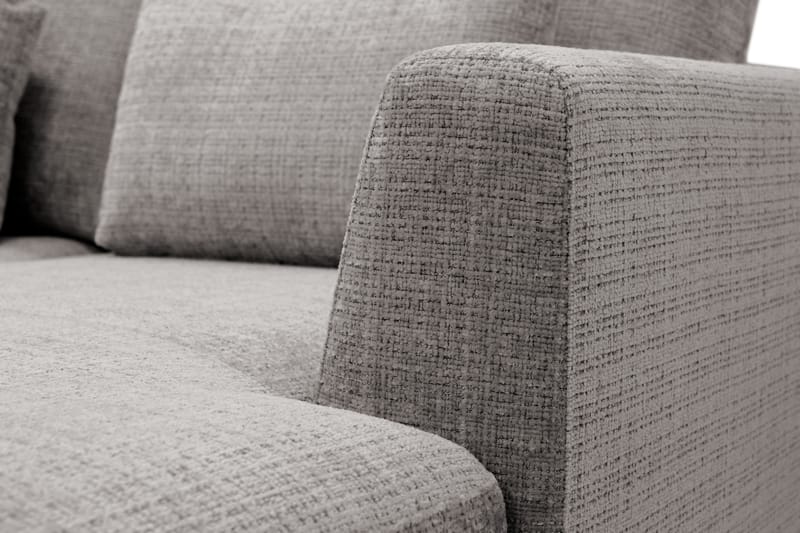 Florenz 4-seters Venstrevendt U-formet Sofa med Divan og Sjeselong i Chenille - Lys grå - Møbler - Sofaer - Sofaer med sjeselong - 4 seters sofa med divan