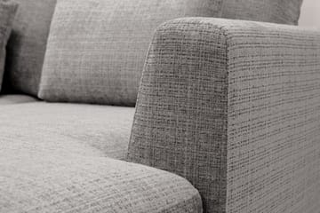 Florenz 4-seters Venstrevendt U-formet Sofa med Divan og Sjeselong i Chenille - Lys grå - Møbler - Sofaer - Sofaer med sjeselong - 4 seters sofa med divan