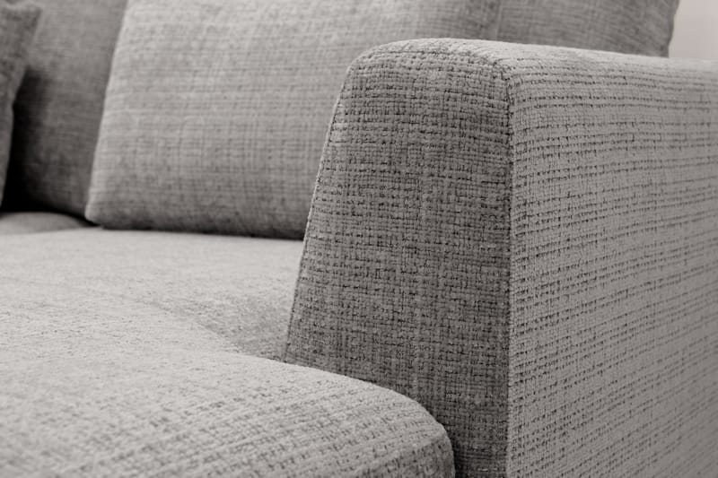 Florenz 4-seters Venstrevendt U-formet Sofa med Divan og Sjeselong i Chenille - Lys grå - Møbler - Sofaer - Sofaer med sjeselong - 4 seters sofa med divan