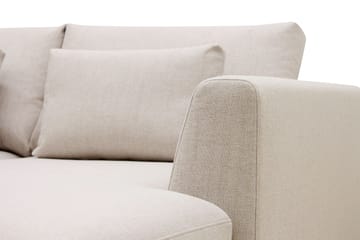 Florenz 4-seters Venstrevendt U-formet Sofa med Divan og Sjeselong i Stoff - Beige - Møbler - Sofaer - Sofaer med sjeselong - 4 seters sofa med divan