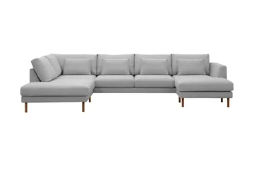 Florenz 4-seters Venstrevendt U-formet Sofa med Divan og Sjeselong i Stoff