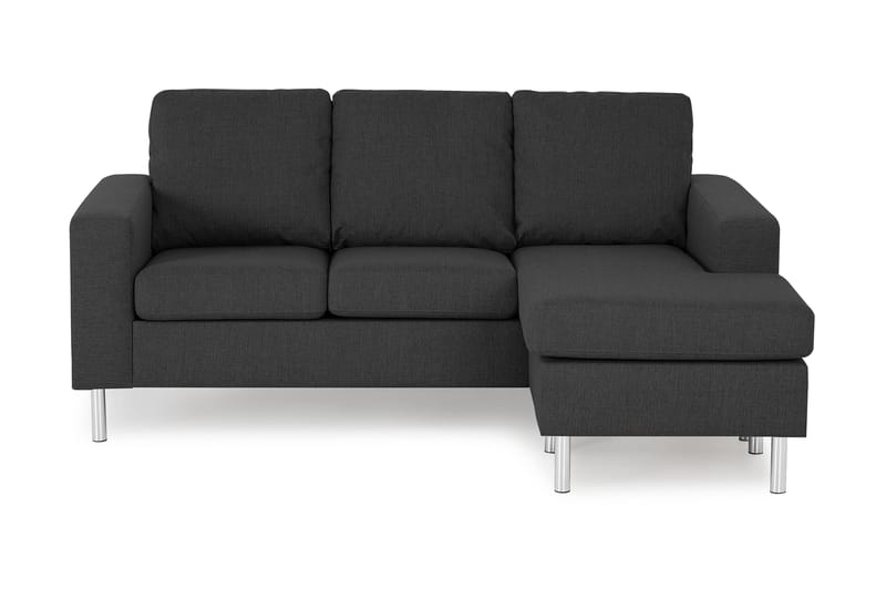 Friday 3-seters Vendbar L-formet Divansofa i Stoff - Grå - Møbler - Sofaer - Sofaer med sjeselong - 3 seters sofa med divan