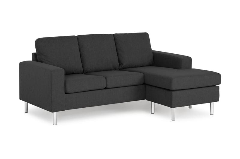 Friday 3-seters Vendbar L-formet Divansofa i Stoff - Grå - Møbler - Sofaer - Sofaer med sjeselong - 3 seters sofa med divan