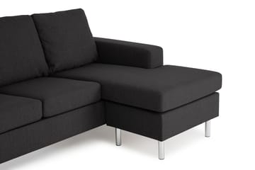 Friday 3-seters Vendbar L-formet Divansofa i Stoff - Grå - Møbler - Sofaer - Sofaer med sjeselong - 3 seters sofa med divan