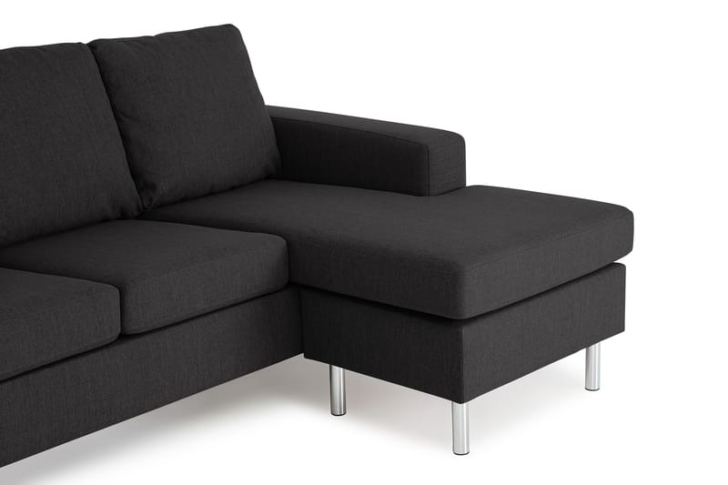 Friday 3-seters Vendbar L-formet Divansofa i Stoff - Grå - Møbler - Sofaer - Sofaer med sjeselong - 3 seters sofa med divan
