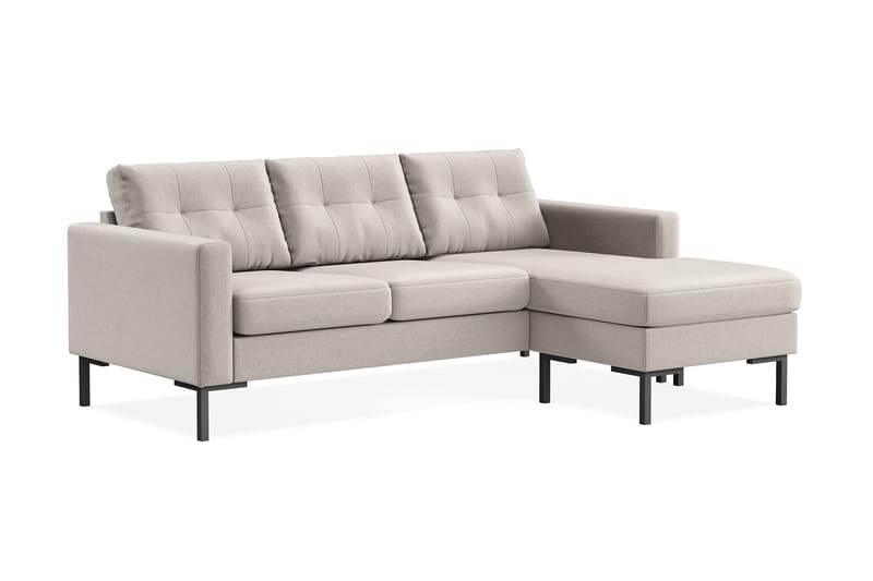Frillestad 3-seters Høyrevendt L-formet Divansofa i Stoff - Beige - Møbler - Sofaer - Sofaer med sjeselong - 3 seters sofa med divan