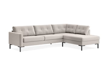 Frillestad 4-seters Høyrevendt L-formet Sjeselongsofa i Stoff - Beige - Møbler - Sofaer - Sofaer med sjeselong - 4 seters sofa med divan