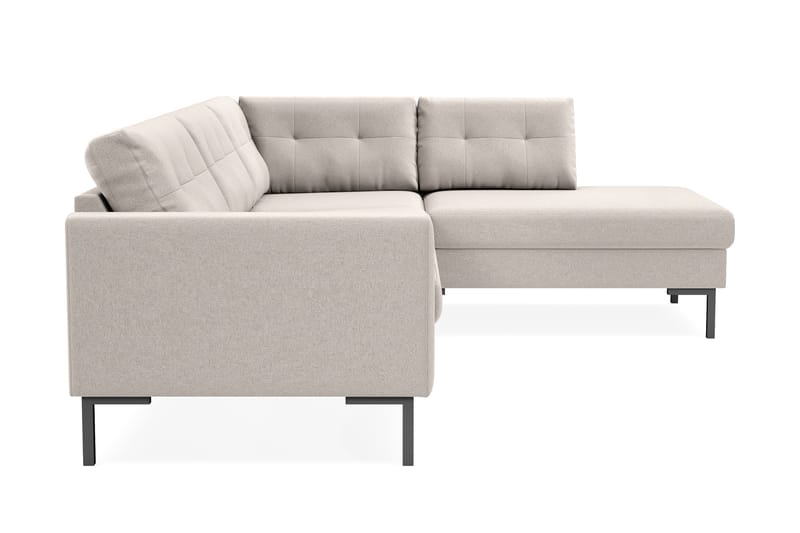 Frillestad 4-seters Høyrevendt L-formet Sjeselongsofa i Stoff - Beige - Møbler - Sofaer - Sofaer med sjeselong - 4 seters sofa med divan