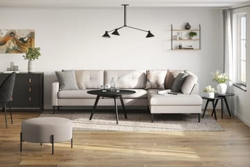 Frillestad 4-seters Høyrevendt L-formet Sjeselongsofa i Stoff - Beige - Møbler - Sofaer - Sofaer med sjeselong - 4 seters sofa med divan