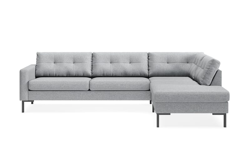 Frillestad 4-seters Høyrevendt L-formet Sjeselongsofa i Stoff - Grå - Møbler - Sofaer - Sofaer med sjeselong - 4 seters sofa med divan