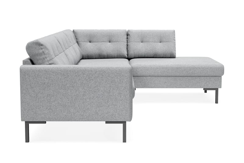 Frillestad 4-seters Høyrevendt L-formet Sjeselongsofa i Stoff - Grå - Møbler - Sofaer - Sofaer med sjeselong - 4 seters sofa med divan