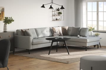 Frillestad 4-seters Høyrevendt L-formet Sjeselongsofa i Stoff - Grå - Møbler - Sofaer - Sofaer med sjeselong - 4 seters sofa med divan