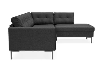 Frillestad 4-seters Høyrevendt L-formet Sjeselongsofa i Stoff - Mørk grå - Møbler - Sofaer - Sofaer med sjeselong - 4 seters sofa med divan