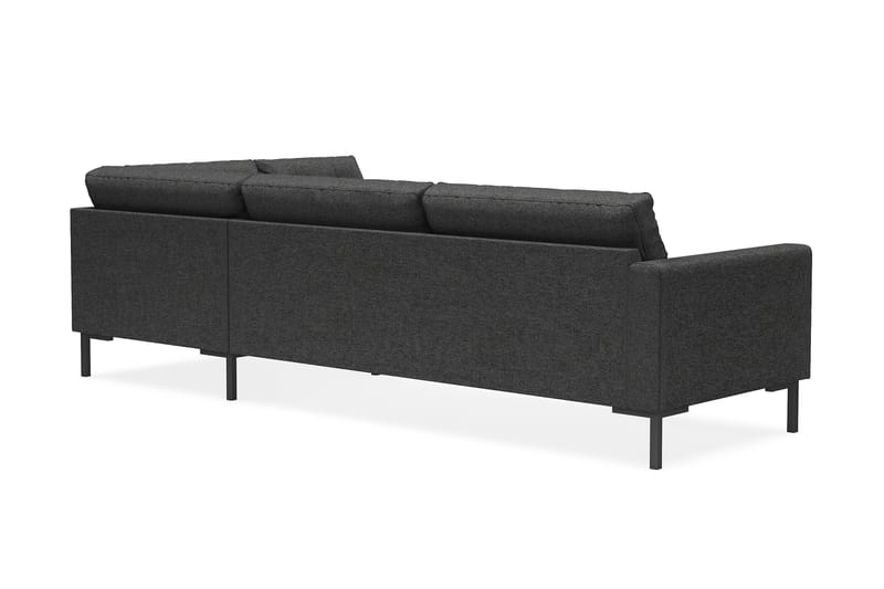Frillestad 4-seters Høyrevendt L-formet Sjeselongsofa i Stoff - Mørk grå - Møbler - Sofaer - Sofaer med sjeselong - 4 seters sofa med divan