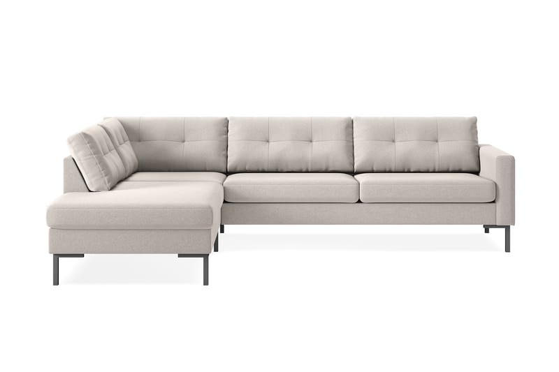 Frillestad 4-seters Venstrevendt L-formet Sjeselongsofa i Stoff - Beige - Møbler - Sofaer - Sofaer med sjeselong - 4 seters sofa med divan