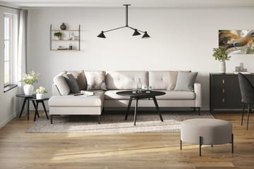 Frillestad 4-seters Venstrevendt L-formet Sjeselongsofa i Stoff - Beige - Møbler - Sofaer - Sofaer med sjeselong - 4 seters sofa med divan