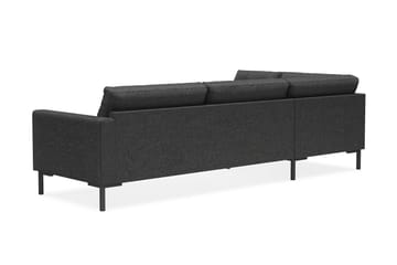 Frillestad 4-seters Venstrevendt L-formet Sjeselongsofa i Stoff - Mørk grå - Møbler - Sofaer - Sofaer med sjeselong - 4 seters sofa med divan