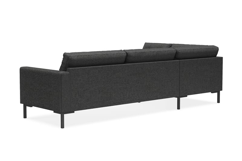 Frillestad 4-seters Venstrevendt L-formet Sjeselongsofa i Stoff - Mørk grå - Møbler - Sofaer - Sofaer med sjeselong - 4 seters sofa med divan